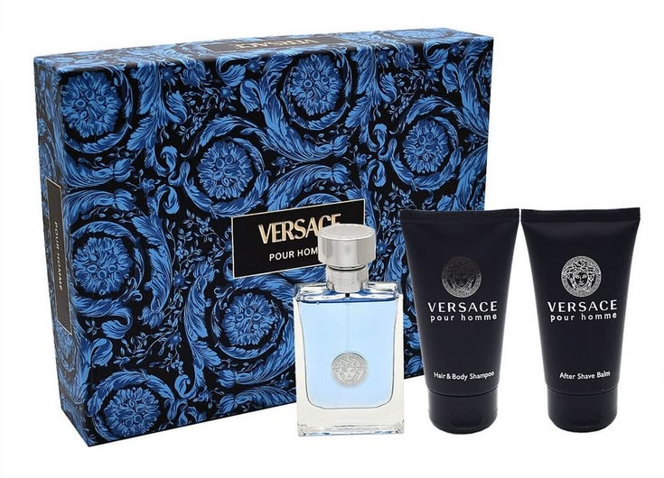 Versace Pour Homme Gift Set with Pouch (3.4oz)