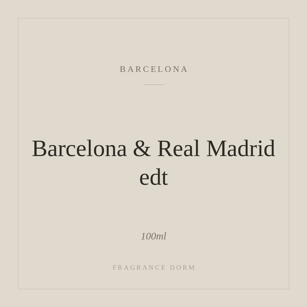 Barcelona & Real Madrid edt