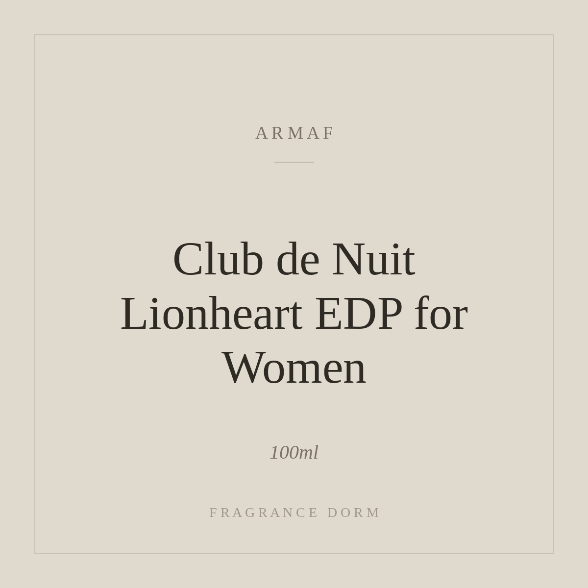 Armaf Club de Nuit Lionheart Eau de Parfum for Women – Kerizz Fragrance Dorm