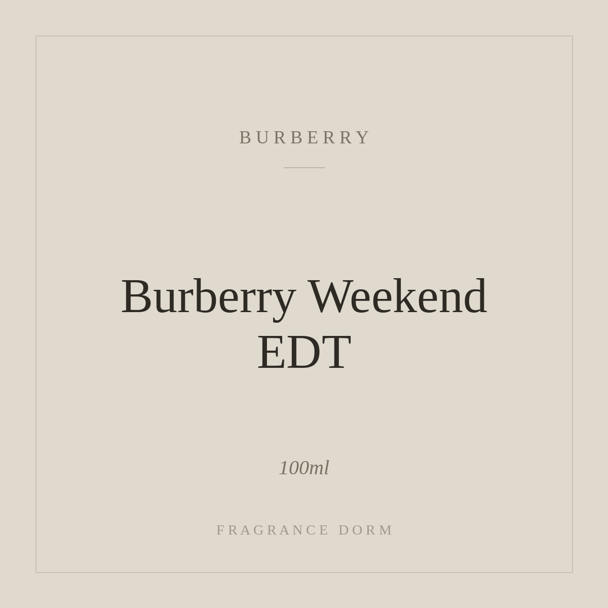 Burberry Weekend Eau de Toilette – Kerizz Fragrance Dorm