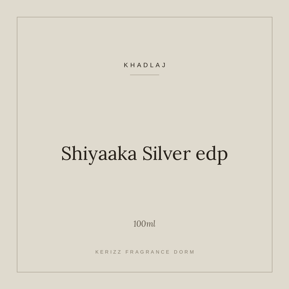 Khadlaj Shiyaaka Silver Eau de Parfum