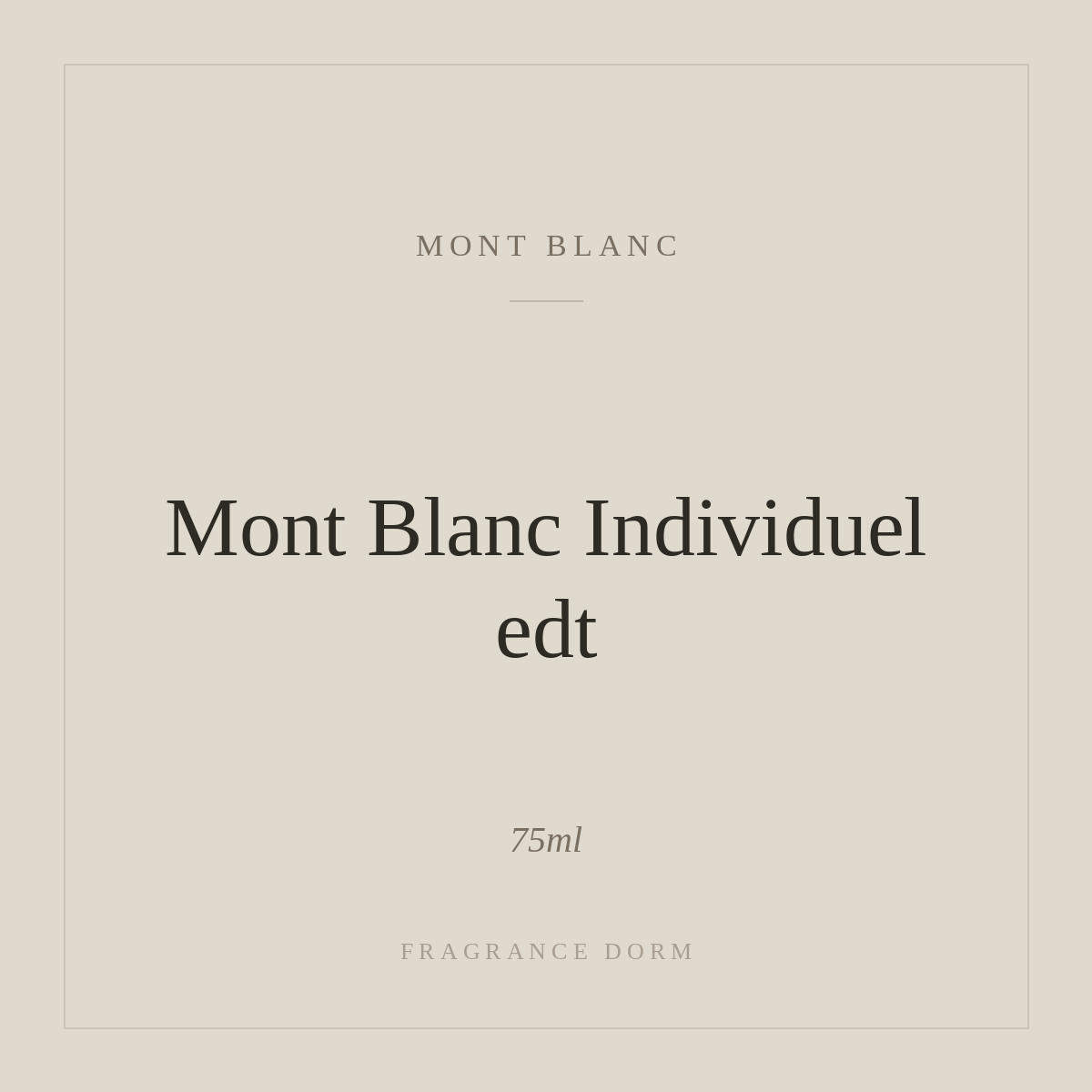 Mont Blanc Individuel edt