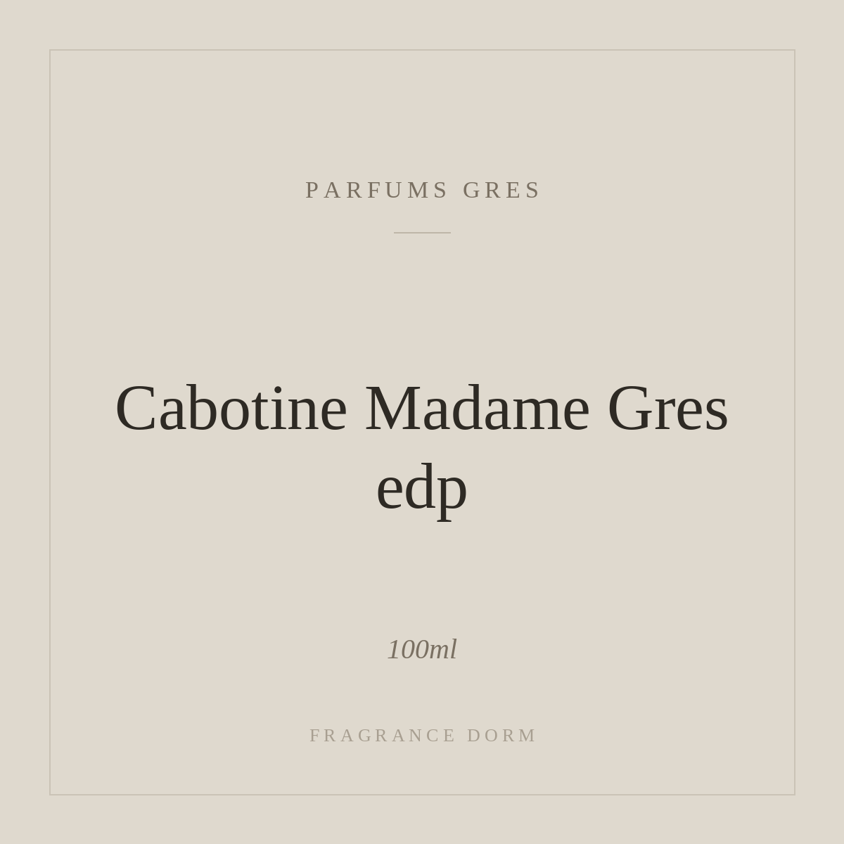 Cabotine Madame Gres edp